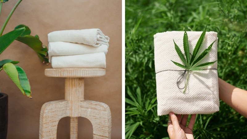Sustainable towels made from hemp and organic cotton from Anact
