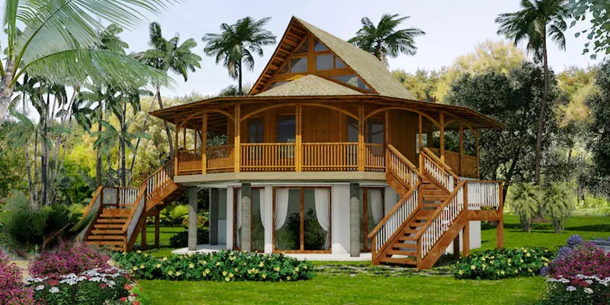 Bamboo Living Bamboo House Exterior Pacific Queen