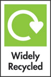 widely recycled recycling symbol code