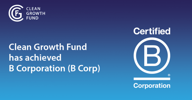 Clean Growth Fund achieves certified B Corporation (B Corp) status