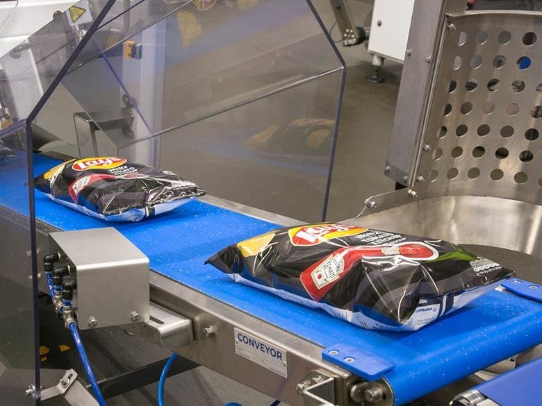 Crisp packets in factory