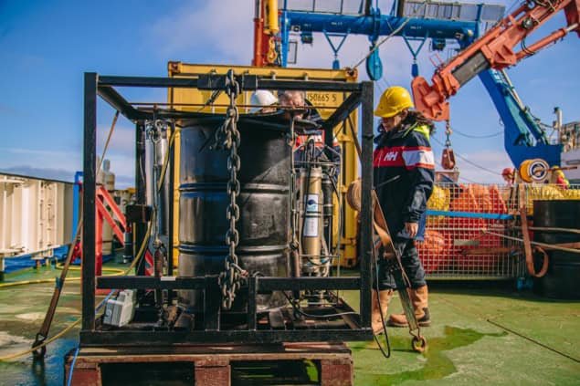 Fluorescent dye in a barrel