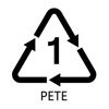 1 PETE resin code recycling code symbol