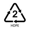 2 HDPE resin code recycling code symbol