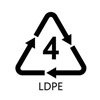 4 LDPE resin code recycling code symbol