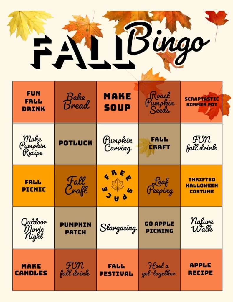 Ultimate Fall Bucket List: Budget Friendly Activities + Printable Bingo Card