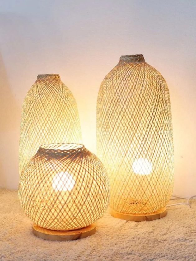 Bamboo sustainable lantern lights