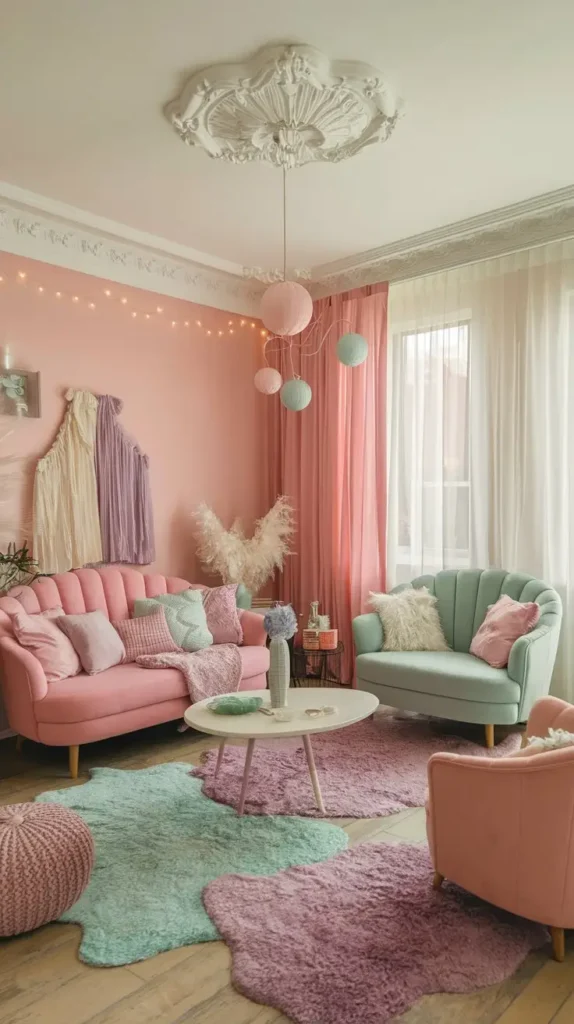 Pastel Aesthetic Living Room