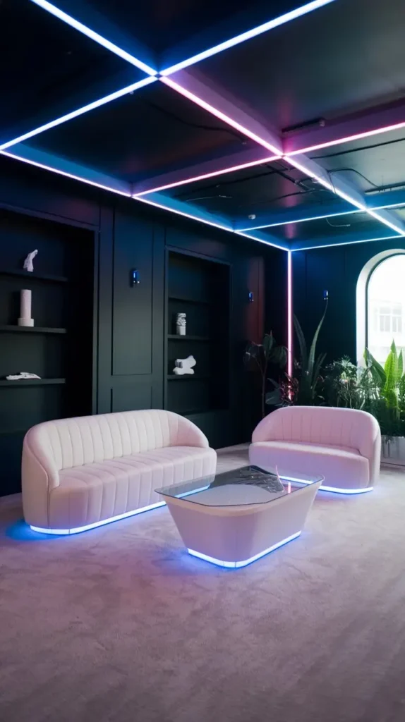 Futuristic LED Living Room