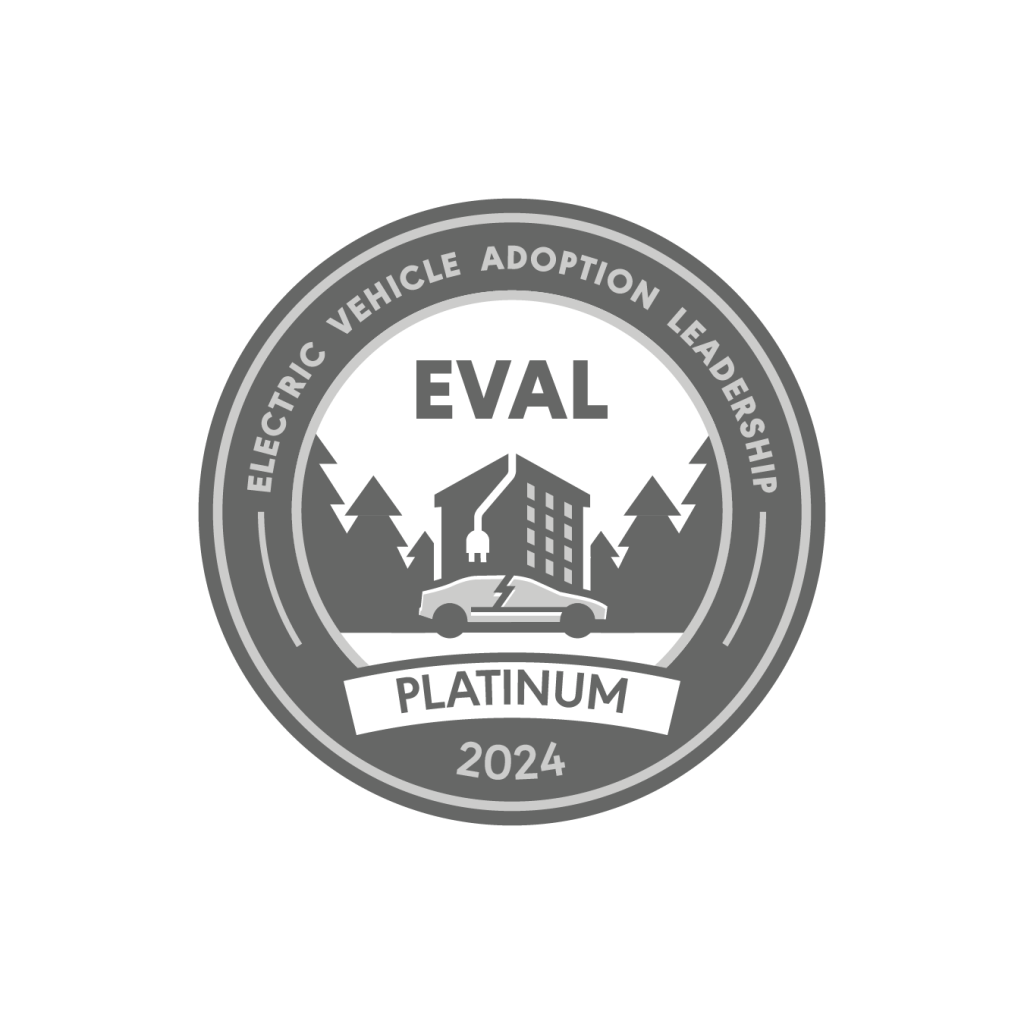 Electric Vehicle Adoption Leadership PLATINUM certification.