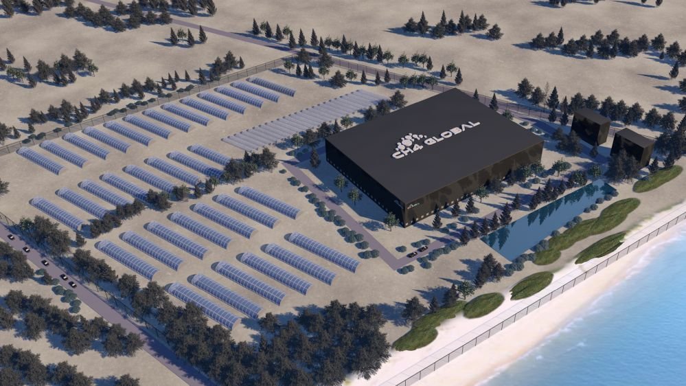 Mock up of CH4 Global production site