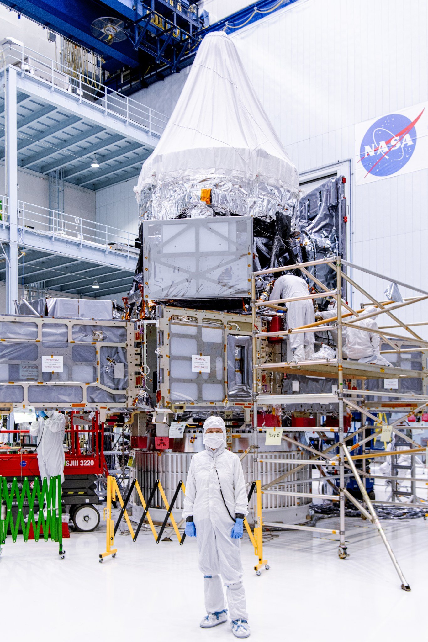 Hsiao in Goddard clean room