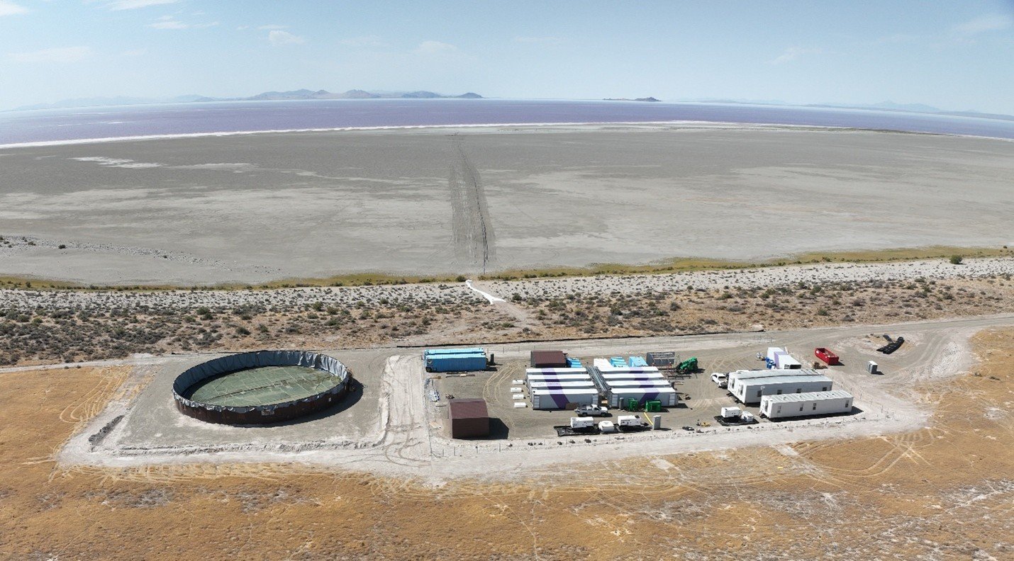 Lilac lithium pilot facility on the Great Salt Lake, Utah, USA