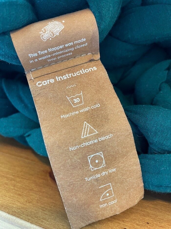 Care instructions for Bearby Napper blanet. 