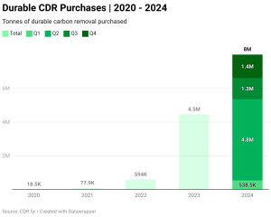 Durable carbon removal credits CDR purchases 2024