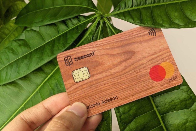 TreeCard's wooden debit card