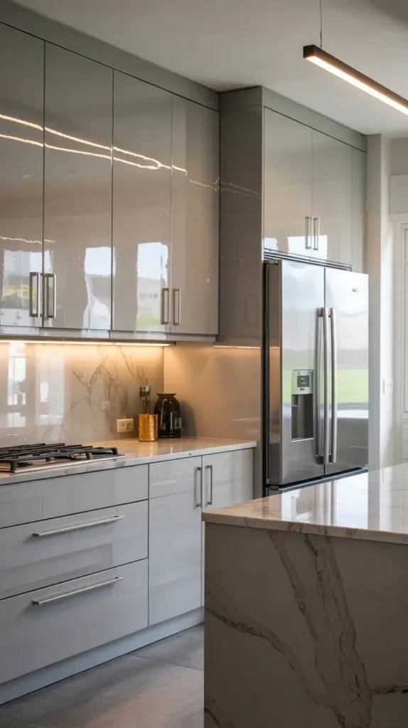 High-Gloss Cabinets for a Sleek Modern Look High-Gloss Cabinets for a Sleek Modern Look