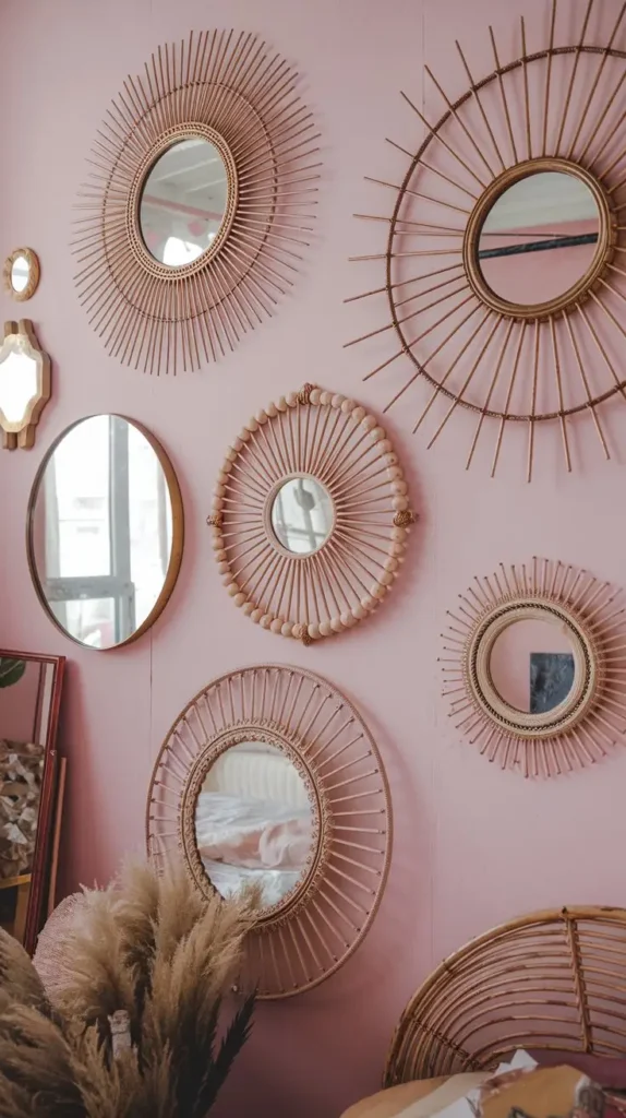 Pink Boho Mirrors to Reflect Light and Style Pink Boho Mirrors to Reflect Light and Style