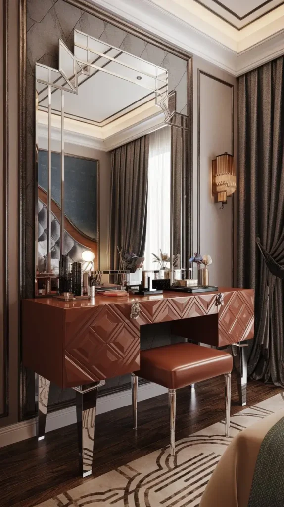 Eclectic Vanity with Art Deco Influences