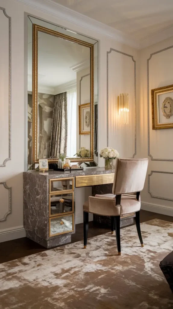 Luxury Vanity with Marble Accents