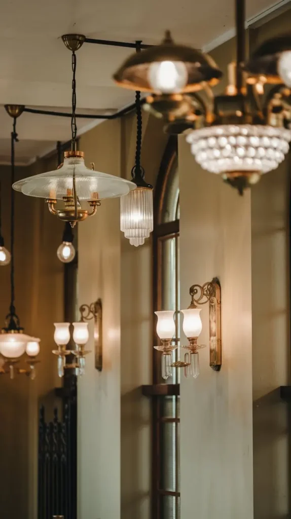 Use Vintage-Inspired Lighting Fixtures