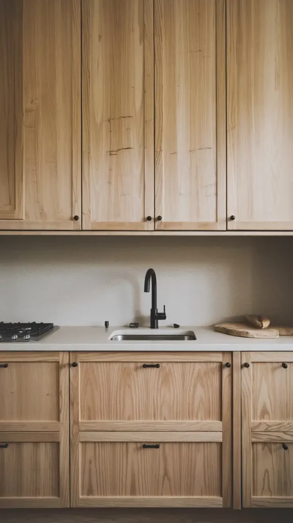White Oak Cabinets with a Matte Finish White Oak Cabinets with a Matte Finish