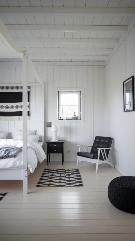 Black and White Scandinavian Bedroom Black and White Scandinavian Bedroom