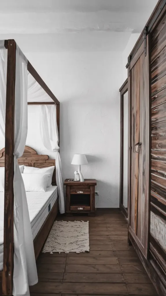 Black and White with Wood Accents Black and White with Wood Accents