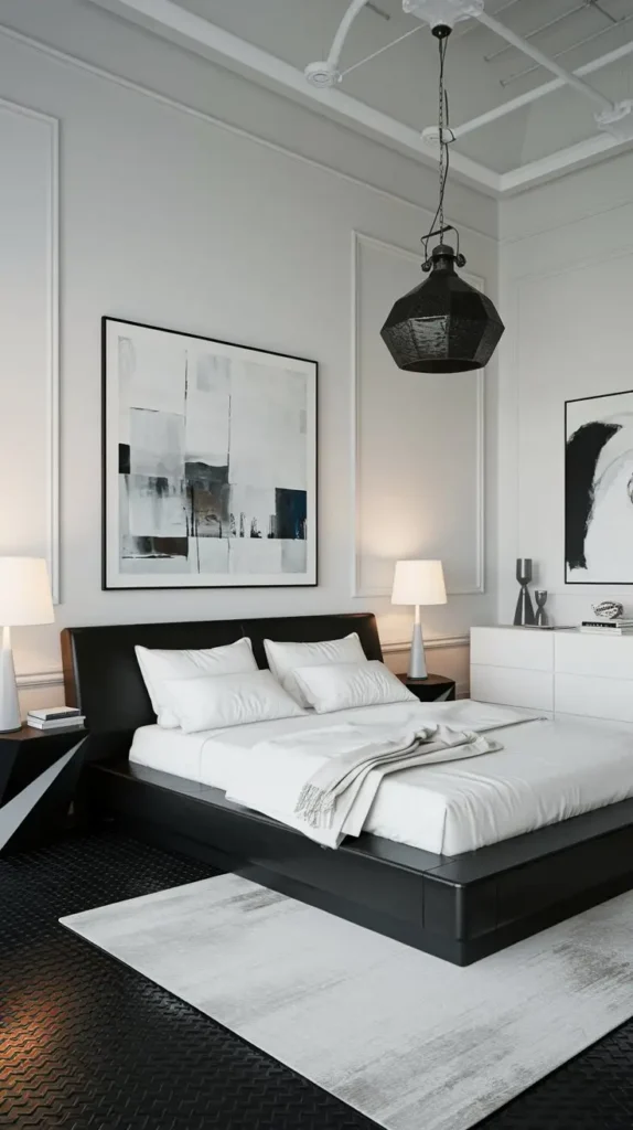 Modern Black and White Bedroom Modern Black and White Bedroom