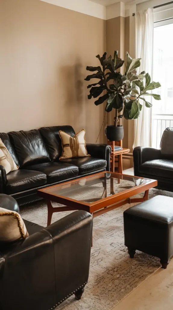 Incorporate Black Leather for Texture and Drama Incorporate Black Leather for Texture and Drama