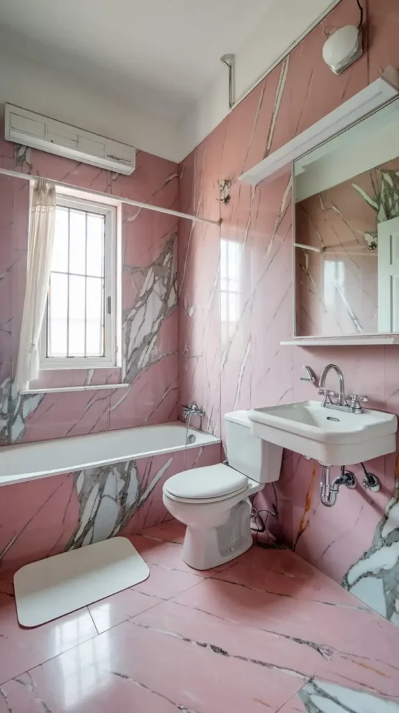 Pink Marble Tiles for a Luxurious Feel