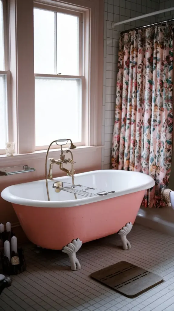 Vintage Pink Bathtub