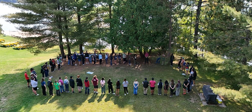 Closing ceremony of the 2024 Youth Summit for Mother Earth led by Elder Christopher Stock, Wahta Mohawks