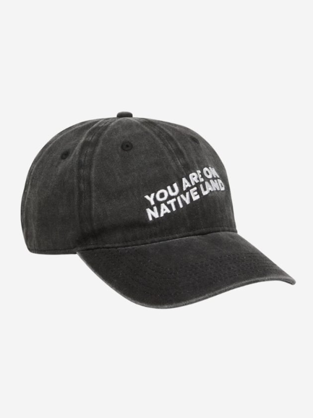 You are on native land black baseball cap