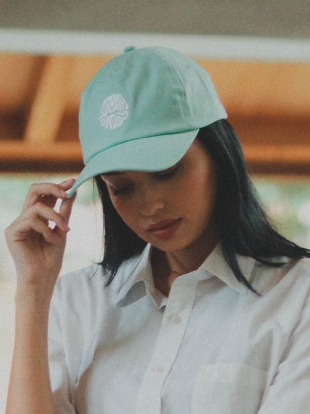 Teal blue recycled baseball cap