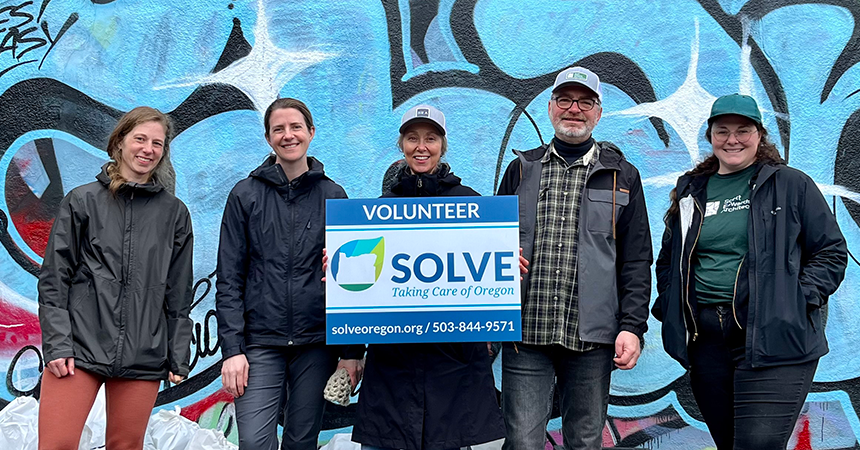 Juliette Grummon-Beale and team volunteer for SOLVE