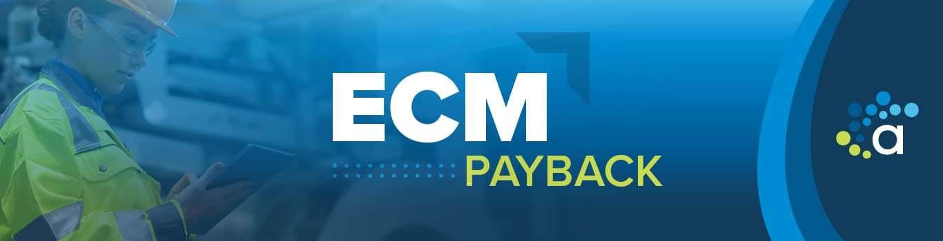 An energy rater in a hard hat assesses a building