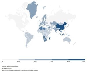 US tariff across the globe