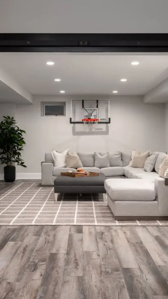 Game Changer in Basement Living Room Decor