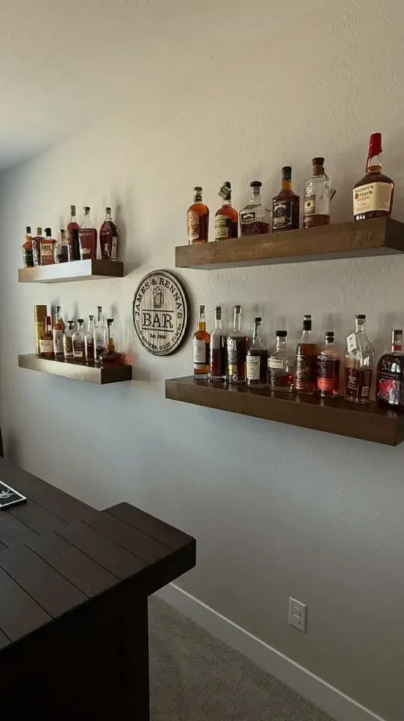 Floating Shelves Bar