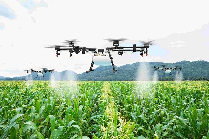 Drone using in a farm