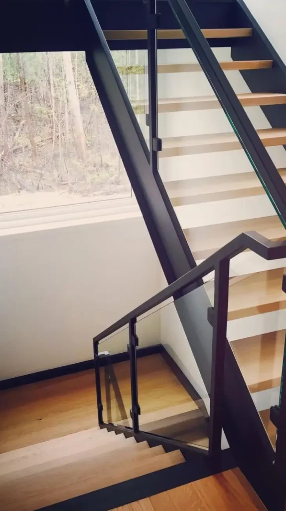 Metal and Glass Basement Stairs Metal and Glass Basement Stairs