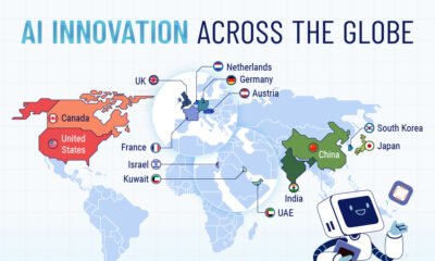teaser image of a map showing innovative ai companies around the world