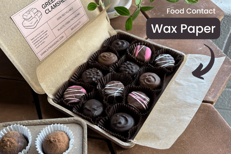 Wax Paper Chocolate Box  food grade parchment paper