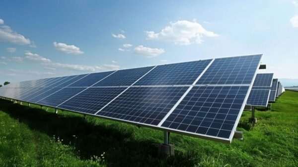solar panels in a field
