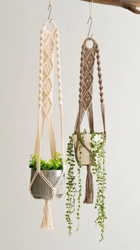 Hanging Macrame Planters Hanging Macrame Planters