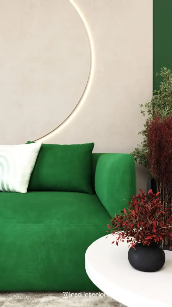 Green Couch minimalist living room Green Couch minimalist living room