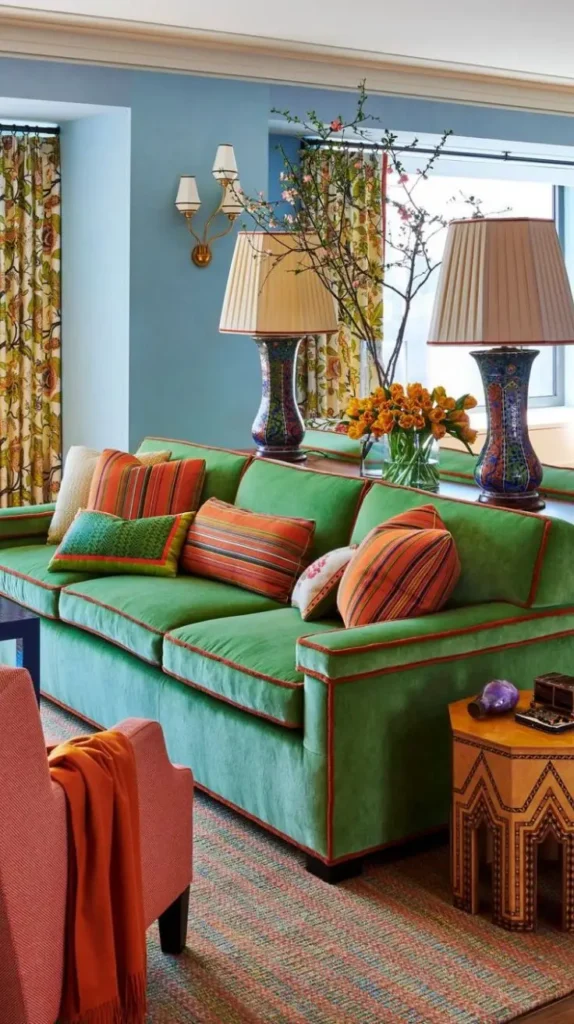 Green Couch Traditional living room Green Couch Traditional living room
