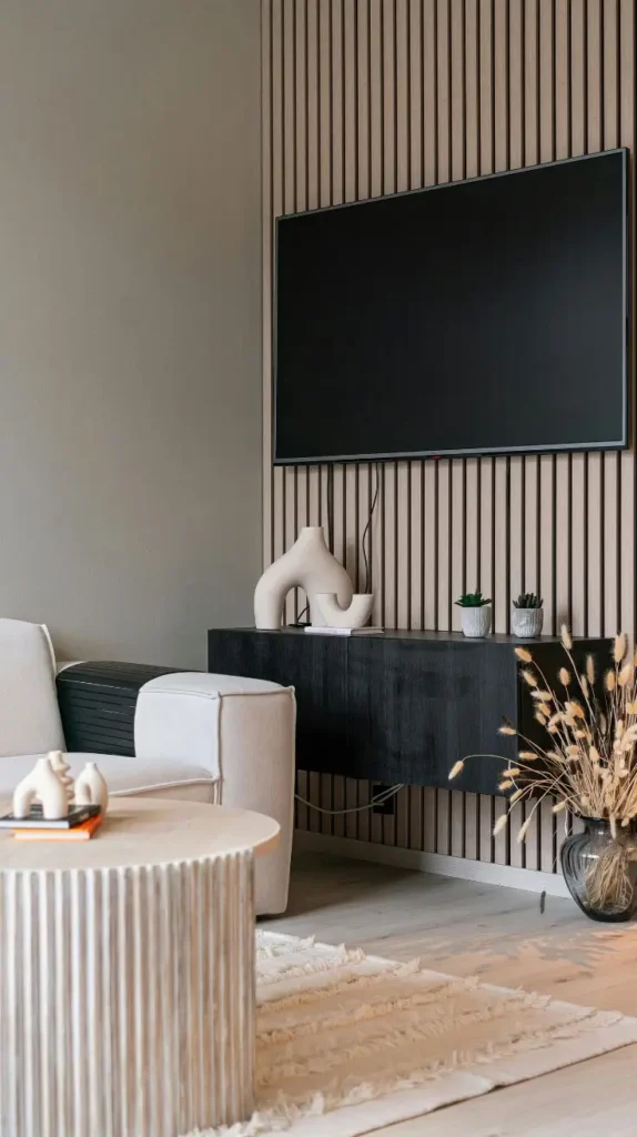 Sleek Floating Wall Mounts TV