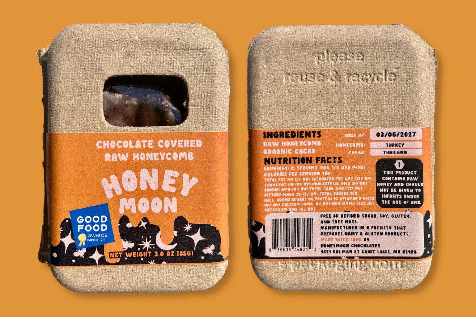 honeycomb chocolate box packaging